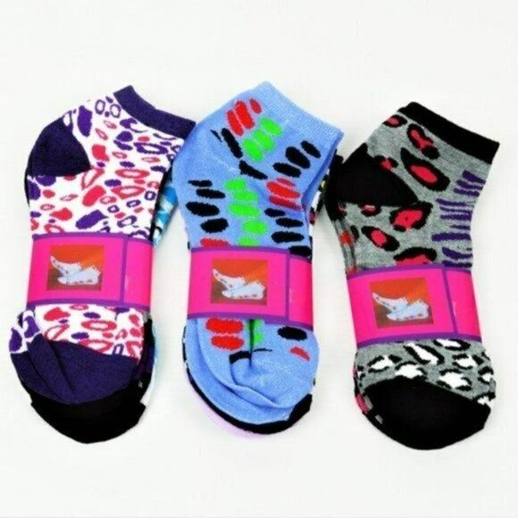 NWT Set of 9 Animal Print Cotton Low Cut Socks Shoe Size 6-10 - Picture 3 of 4